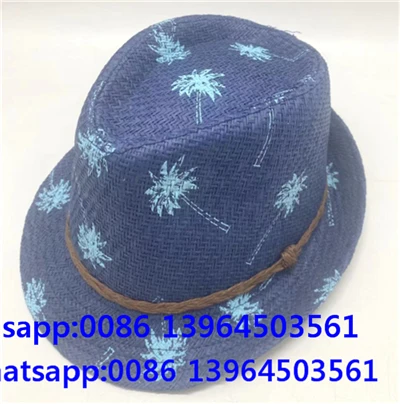 Pălărie de soare cowboy de paie albastră