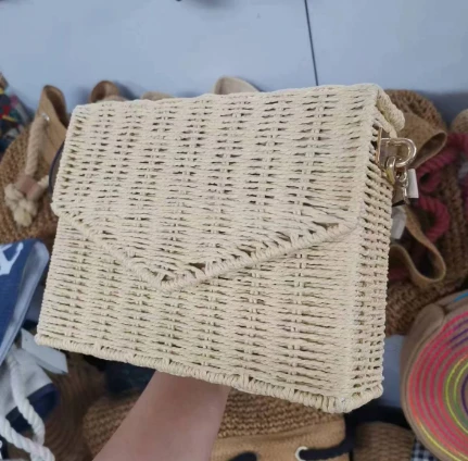 Geantă de plajă din ratan natural