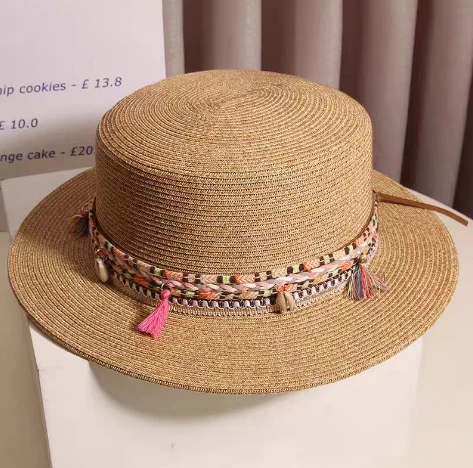 Pălărie Boho Chic Brown Paper Paie