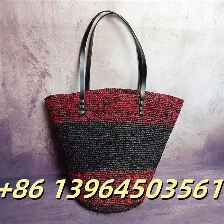 Geantă de vară a plajei de umăr Raffia