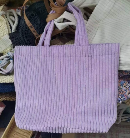 Geantă de cumpărături pentru femei din velur mov
