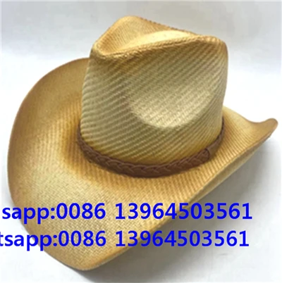 Pălărie de soare de paie pentru bărbați Pălărie de hârtie de cowboy