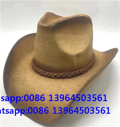 Pălărie pentru Domni Pălărie de cowboy de paie Pălărie de plajă în aer liber