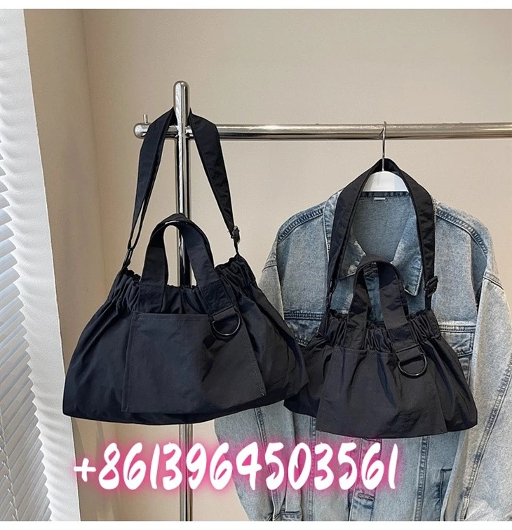 Pungi cu umăr din nylon cu curea lungă