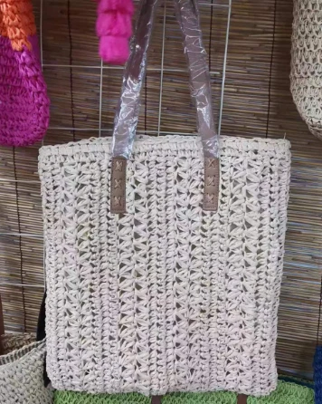 Geantă de umăr cu model croșetat pentru femei