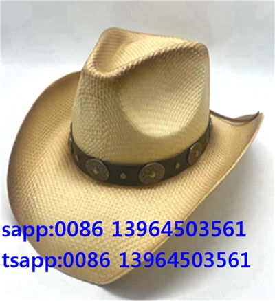 Pălărie de paie Western Bărbați Femei Summer Cap