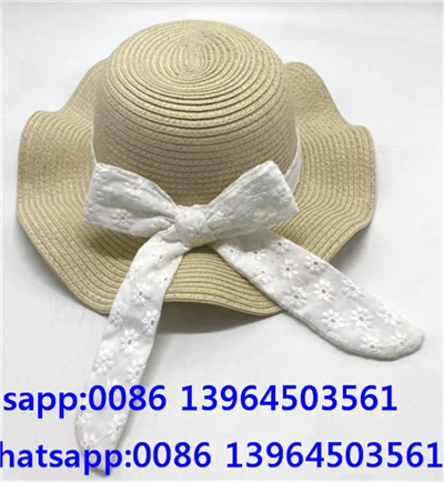 Pălărie de plajă Lady Straw Bowknot