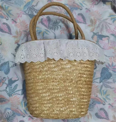 Geanta de mana mica pentru femei din grau natural