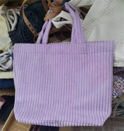 Geantă de cumpărături pentru femei din velur mov